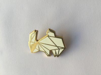 China Custom Printed Lapel Pins With Gold Plating Hard Enamel , Animals Lapel Pin Badges for sale