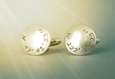 China Cufflinks van de Mensen van de metaaldouane met Nikkel/de Zilverachtige Brief van de Platerenzegel om Vorm Te koop