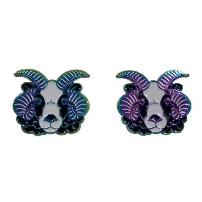 China Rainbow Plating Custom Soft Enamel Pins For Promotion , Cartoon Sheep Design for sale