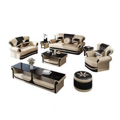 China With Lamp Sectional Sofa Set Modern 123 Royal Italian Style Sectional Couch Living Room Furniture Sofa Set for sale