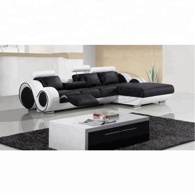 China Multifunctional Living Room L Shape Chairs Sectional Sofa Set Cheapest Sofa Half Moon Recliner Small Pure Imported Leather Sofa Set for sale