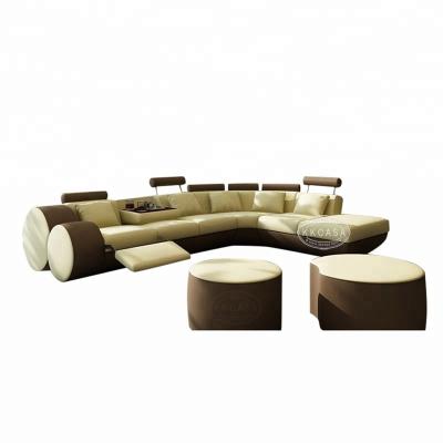 China Sofa Classic Royal Living Room L Shaped Sectional Sofas Set Couches Genuine Leather Material Recliner Sofa For Living Room for sale