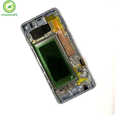 China 100% Original Super Amoled LCD for Samsung Galaxy S10 SM-G9730 G973F Pantalla LCD Screen ekran for SAM S10 for sale