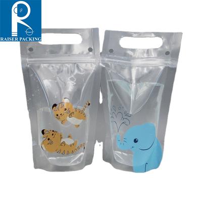 China Plastic Beverage Pouch Moisture Proof Bag/Stand Up Gusset Drinking Water Bag/Zip Lock Food Water Bag for sale