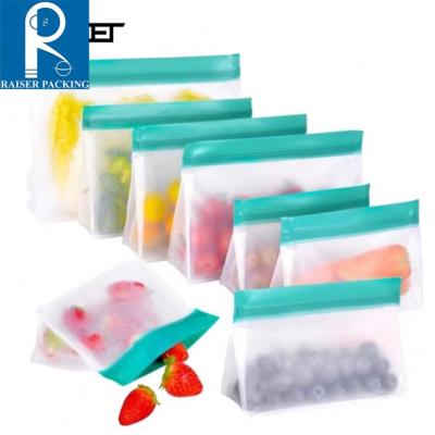 China Reusable Household Food Grade Sandwich Bag PEVA Snack Storage Ziplock Bags With Recycle for sale