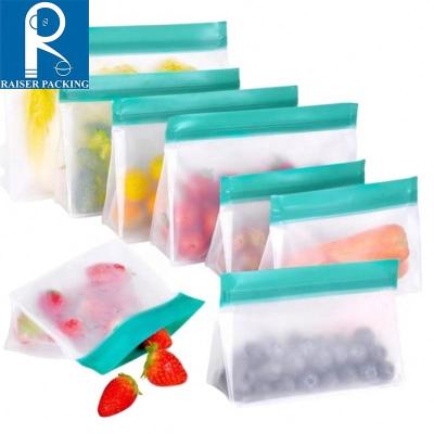 China Viable High Quality Colorful Waterproof PEVA Snacks Bag PEVA Food Grade Resealable Ziplock Bag for sale