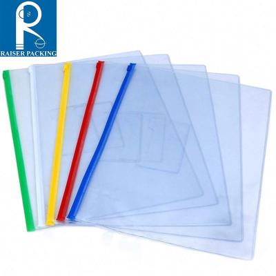 China A4/A5/A6 Stationery Microwavable PVC Edge High Quality Transparent Bags File Bag Office and School Supplies for sale