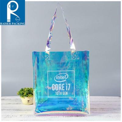 China PVC Shopping Bag Recyclable Large Capacity Customized Clear Plastic Stain Jelly Packaging Bag Clear Plastic Shoulder Bag for sale