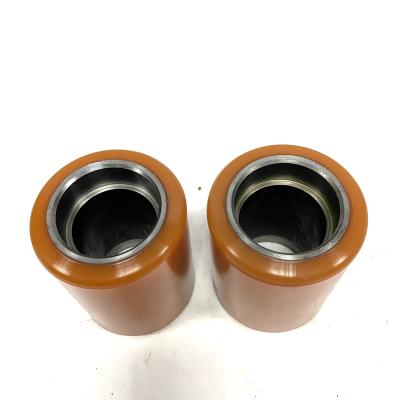 China Hotels PU Rollers With Nylon Core Pulley Wheels With Bearing for sale