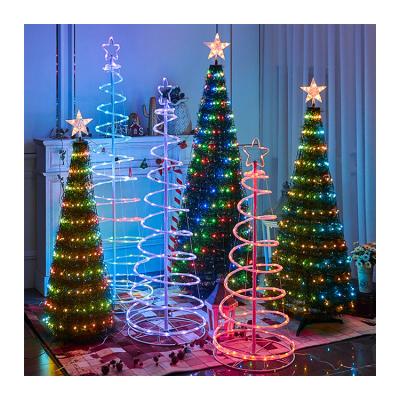 China Festival Christmas Decoration Light Factory Direct Sales Christmas Tree Outdoor Tube Lights Waterproof Solar String Light for sale