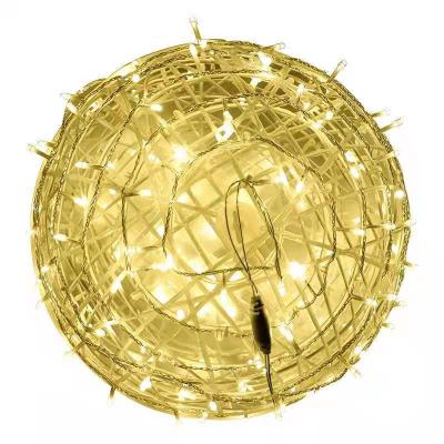 China Ball Rattan Ball Lamp Waterproof IP65 Festoon Festival Holiday Lighting PVC Christmas Decorations LED String Light for sale