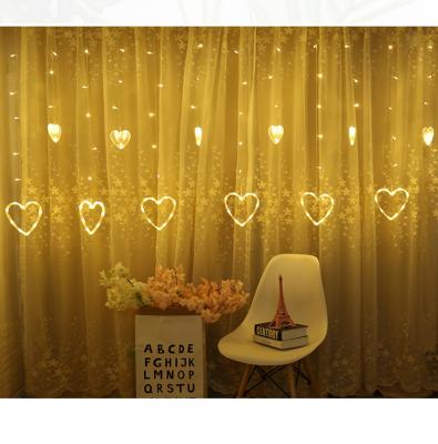 China Buble Led Decorative Heart Shape Lamp Size Love Curtain Lamp Layout Lamp String Wholesale for sale