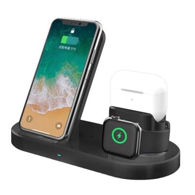 China Hot Sales Standard Battery 3 in 1 Fast Charging Wireless Charger Dock Station 15W Fast Charging Stand Wireless Charger For Mobile Device for sale