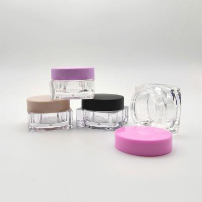 China Personal Skin Care Packaging Clear Color Cute Plastic Candy Cap Cosmetic Container for sale