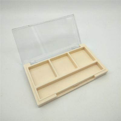 China Aseptic Custom Blank Square Eyeshadow Palette Plastic Packaging for sale