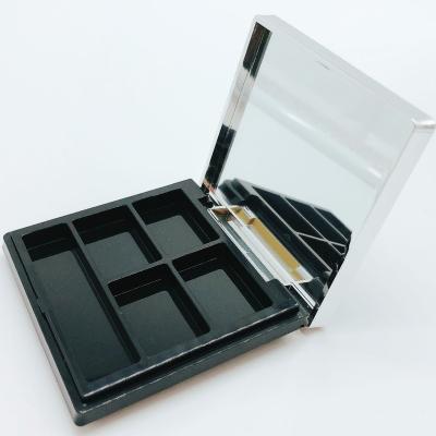 China Recyclable Custom Logo Private Label Eyeshadow Container Makeup Packaging Quadruple Magnetic Empty Palette for sale