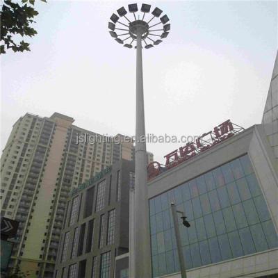 China Aluminum 18m, 20m, 25m, 30m, 35m high mast lighting pole tower with raising and lowering system for sale