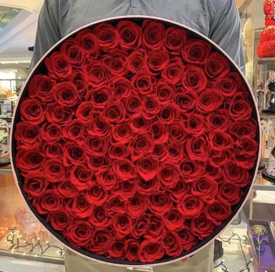 China Preserved Rose Rose Preserved Flower Customized Preserved Flower Luxury Eternal Roses Valentine's Day Gift JPG-20 Large Eternal Roses In Box for sale