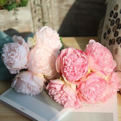 China JAFB-28 Peony Flower JAFB-28 Peony Flower Artificial Flower Silk Peony For Wedding Bridal Bouquet Of Flowers for sale