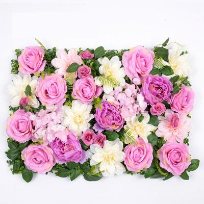 China FW-006 Wedding Decoration Silk Backdrop Panels Artificial Rose Flower Wall For Flower Wall Backdrop for sale