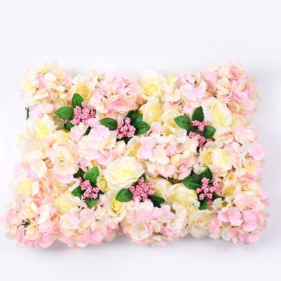 China FW-009 Wedding Artificial Silk Flower Silk Wall Panel Backdrop For Wedding Artificial Flower Wall for sale