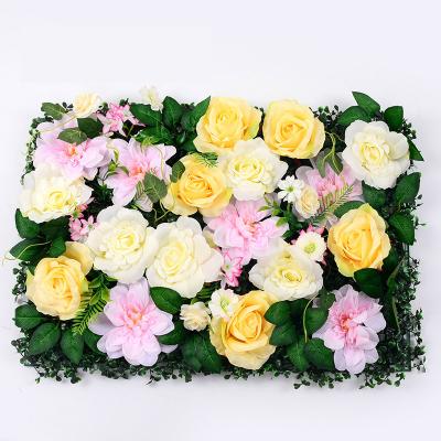 China FW-011 Silk Handmade High Quality Artificial Flowers Wall To Wedding Flower Wall Backdrop for sale