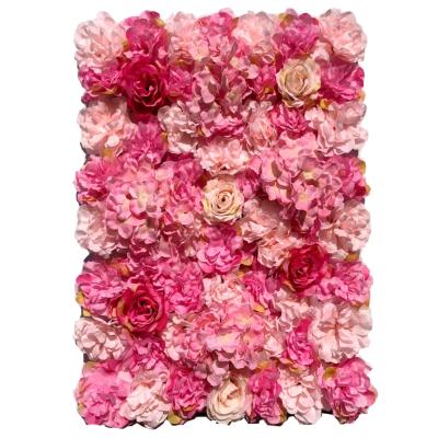 China FW-025 Plant Silk Peony Flower Silk Wall Wedding Rose Wall for Rose Flowers Wall for sale