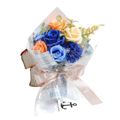 China FG-016 Soap Simulated Soap Bouquet Rose Carnation Soap Bouquet For Hot Selling Valentine's Day Gifts for sale