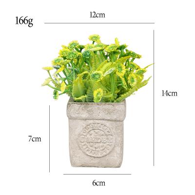 China Hot Sale Front Door /Wedding/Christmas Decoration AGP-012 Plastic Artificial Gypsophila Potted With Pulp Small Square Pot Artificial Plant Potted For Home Decoration for sale