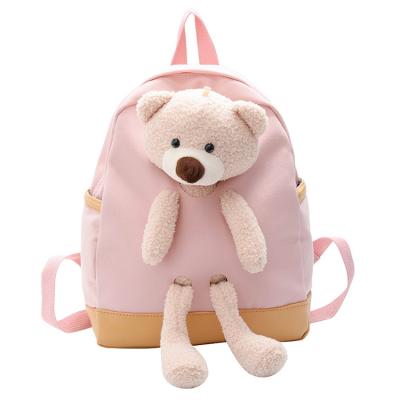 China 2021 new cute bear backpack waterproof small primary school bags children boys and girls backpack for sale