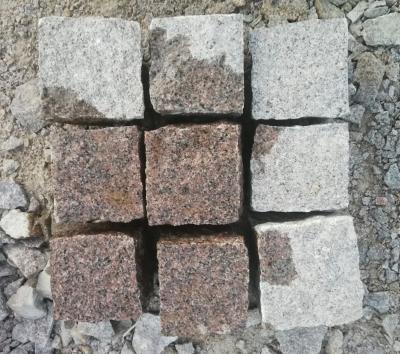 China For Paving Shandong China G354 Granite Cheap Brown Red Cube Natural Slot for sale