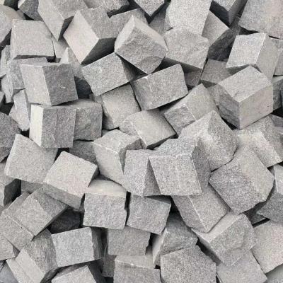 China New Traditional Dark Gray Granite Cobblestone G654SD Cube Factory Sale Directly for sale