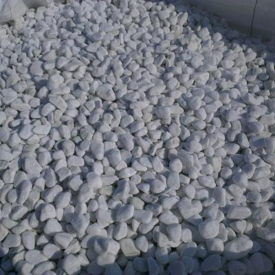 China Landscaping Snow Tumbled White Stone Pebbles For Landscaping Natural River Pebble Stone Factory Sale Directly for sale