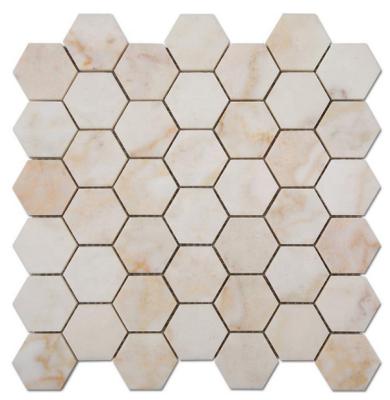 China Modern Hexagon Marble Mosaic Tiles For Wall for sale