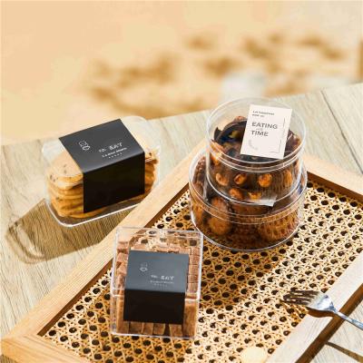 China Recyclable Multi Size Food Container Packaging Puff Pastry Cookies Disposable Transparent Hard Plastic Box for sale