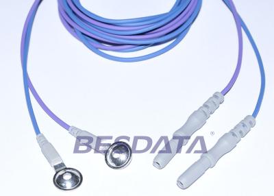 China Din 1.5 Colorful TPU EEG cup electrodes with AgCl Plated Cup ,1.5m Brain Wires for sale