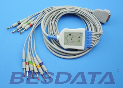 China GE Marquette Compatible ECG EKG Cable Banana IEC 10 Leads / 12 Channel for MAC 400 / MAC 1000 for sale