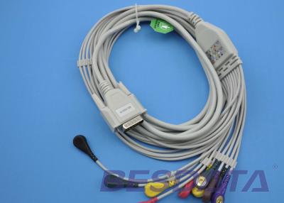 China No Resistance EKG Electrode Lead Wires Compatible Nihon Kohden TP7001 for sale