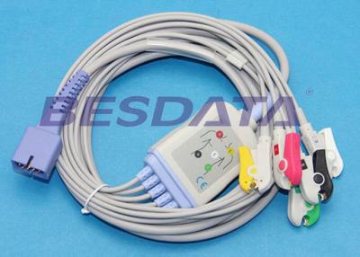 China Disposable 5 Lead ECG Placement , ECG Lead Clips IEC / AHA Standard TP3010 for sale