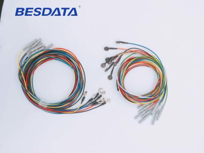 China Tragbares überzogenes Gold/AgCl/Feinsilber/sinterten EEG Elektroden-Kabel für Clinica zu verkaufen