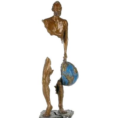 China China resin sculpture: modern walking art figure sculpture customization for sale