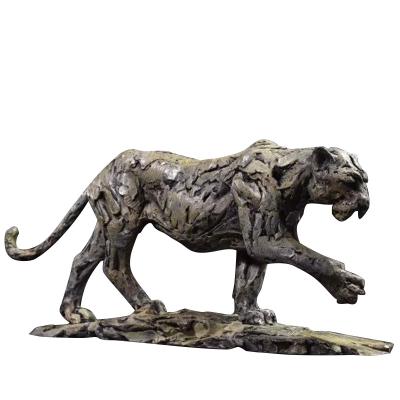 China China Art Bronze Animal Sculpture Leopard Statue Wild Animal Customization for sale