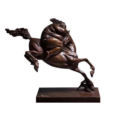 China China metal crafts antique bronze horse sculpture female riding statue fat customization for sale