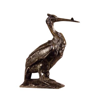 China China Metal Outdoor Garden Decorated With Bronze Flamingo Statue for sale