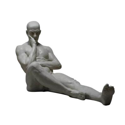 China China Metal Opens Pornographic Bronze Statue Of Naked Man Sitting And Thinking for sale