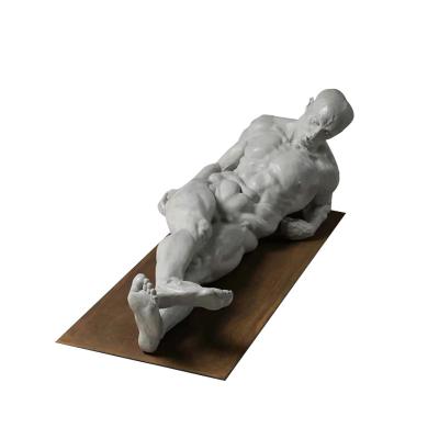 China Modern abstract bronze sculpture from China a statue of a naked man lying down for sale