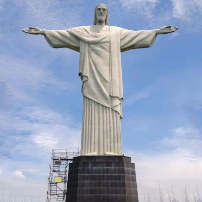 China Large Sturdy Jesus Marble Statue Custom Outdoor Decoration Classical Christian Religious Statue for sale