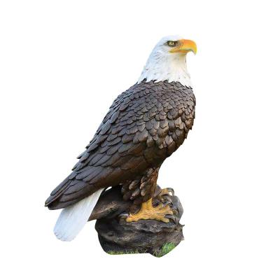 China Realistic China Eagle Environmental Protection Resin Statue Decorated Household Animals for sale