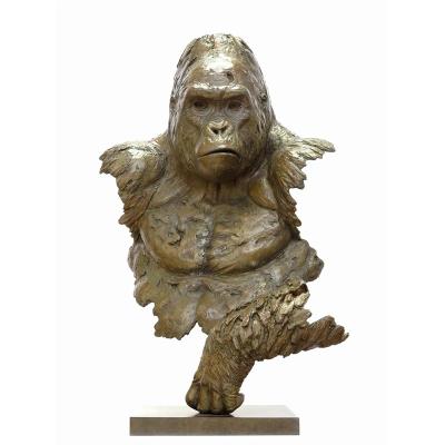 China China Resin Sculptures And Gorilla Animal Statues For Modern Garden Decoration for sale