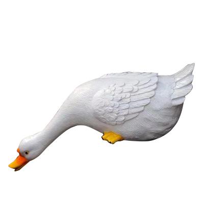 China China Creative Simulation Animal Duck Ornaments Yard Drinkable Outdoor Fish Pond Decoration for sale